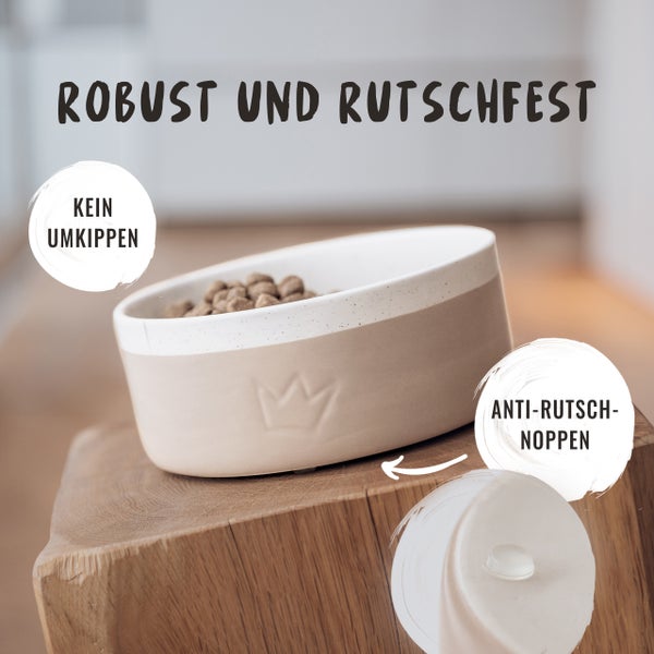 Fester Hundenapf mit rutschfesten Noppen