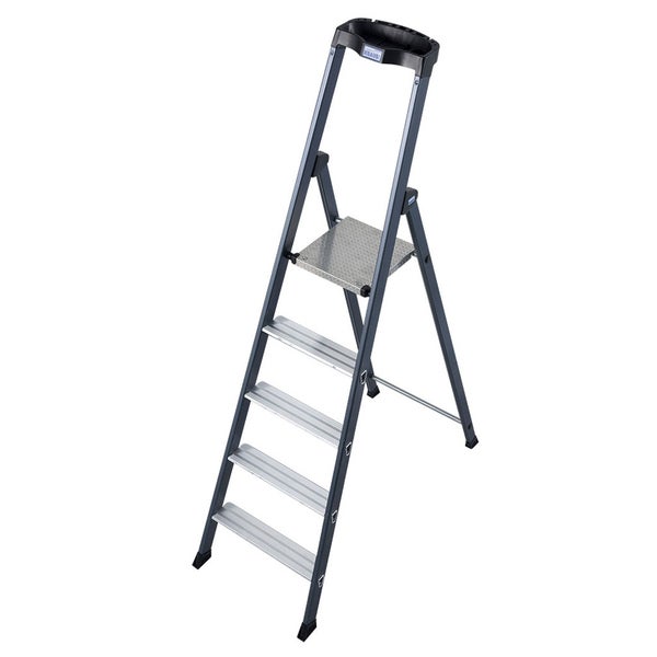 Trittleiter mit vier Stufen und Plattform