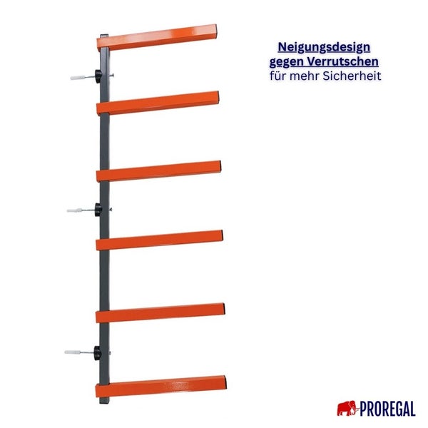 Metallregal mit sechs Ebenen zur Lagerung von Materialien