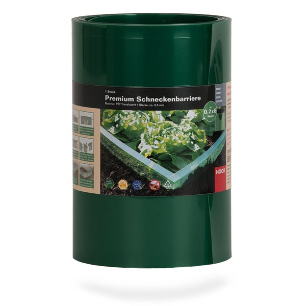 Premium Schneckenbarriere - 20 cm x 8 m Schneckenzaun mit Doppelfalz - wetterfest und UV-stabil - Schnecken-Abwehr ohne Chemie