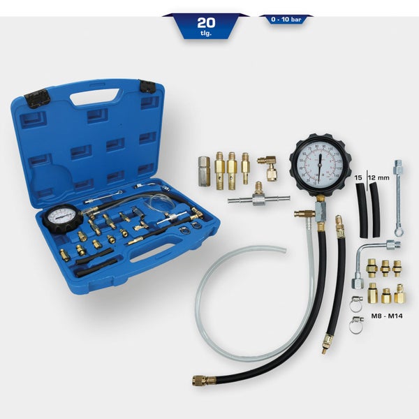 BRILLIANT TOOLS Kraftstoff-Einspritzsystem-Tester-Satz 20tlg. - BT581350
