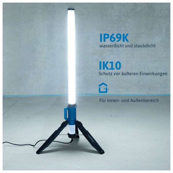 LED Arbeitsleuchte auf Stativ für Innen- und Außenbereiche