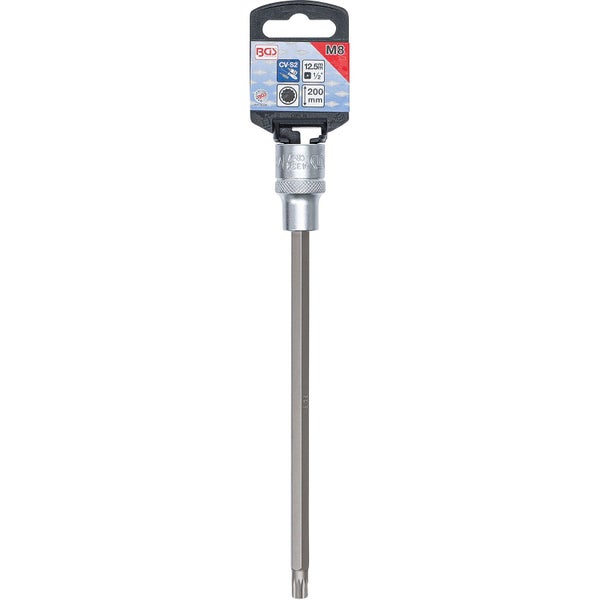 BGS Bit-Einsatz Länge 200 mm Antrieb Innenvierkant 12,5 mm (1/2) Innenvielzahn (für XZN) M8 - 4334