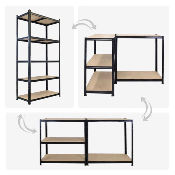 Abbildung eines flexiblen Lagerregals mit verstellbaren Ebenen