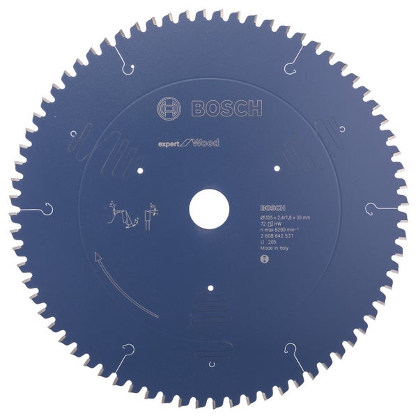 Bosch Kreissägeblatt Expert for Wood für Kapp- und Gehrungssägen 305 x 30 x 2,4 mm 72 - 2608642531