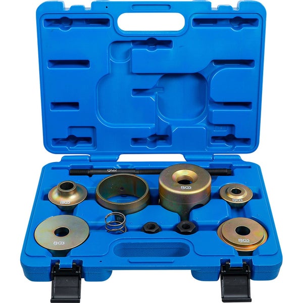 Werkzeugsatz in blauem Kunststoffkoffer