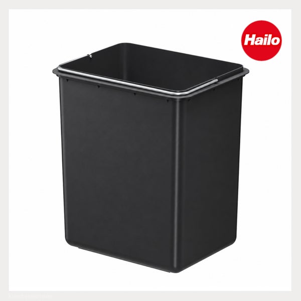 Ersatz-Mülleimer für Hailo Abfallsysteme, rechteckiger Kunststoff-Inneneimer.