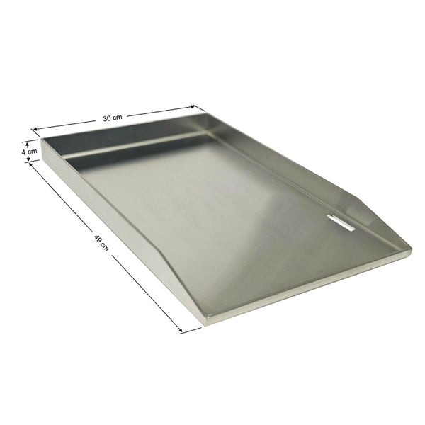 GEDA Grill premium Plancha Grillplatte Edelstahl 4mm
