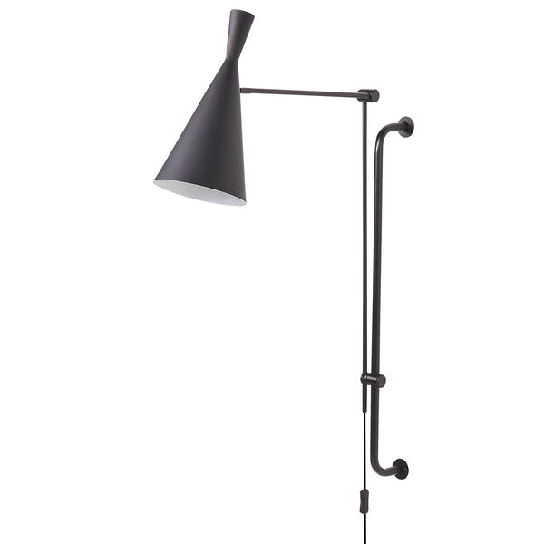 Wandlampe MARISA verstellbar Metall Schwarz