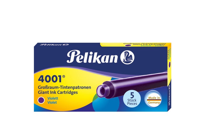 Pelikan Tintenpatronen 4001® Set mit 5 Großraum-Patronen, Violett