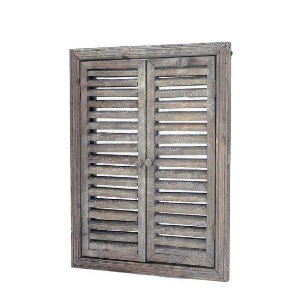 FRANK FLECHTWAREN | Holzspiegel Fenster, HOLZ, GLAS, 40 x 53 cm, Breite aufgeklappt 69 cm