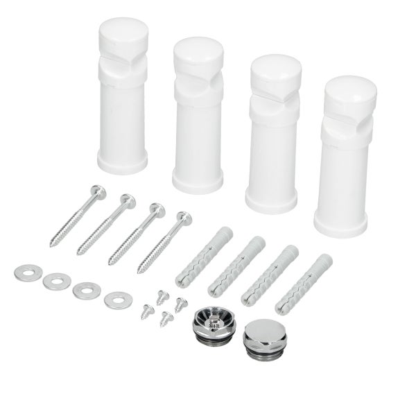 ECD Germany Badheizkörper 500 x 1800 mm - Weiß - gerade mit Mittelanschluss - Design Heizkörper Handtuchwärmer Handtuchtrockner Handtuchheizkörper Handtuchheizung Handtuchheizer Badezimmer Heizung