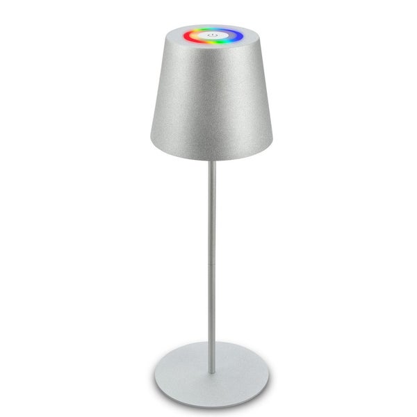 Tischlampe Akku Tischleuchte Kabellos Touch buntes RGB+W Licht höhenverstellbar