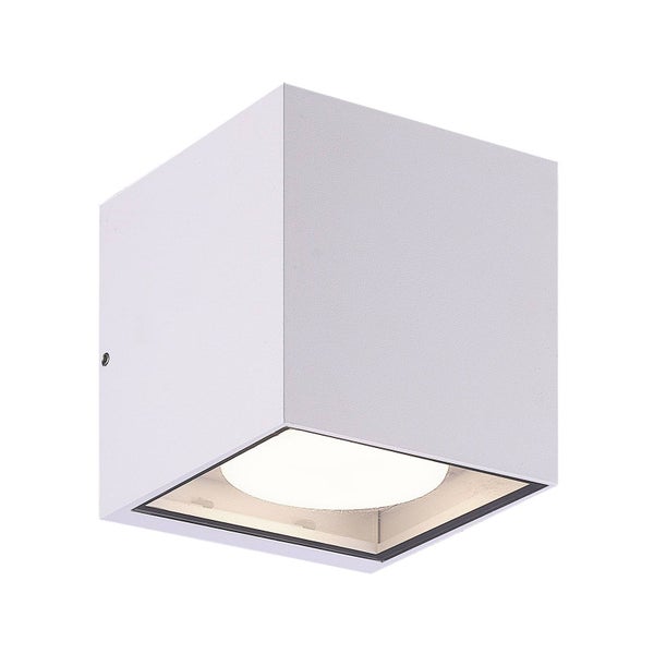 PRIOS Wandleuchte außen Tetje (Modern) in Weiß aus Aluminium (2 flammig, GX53) - Außenwandleuchten Wandlampe Led Außenlampe Outdoor für Außenwand/Hauswand Haus Terrasse & Balkon