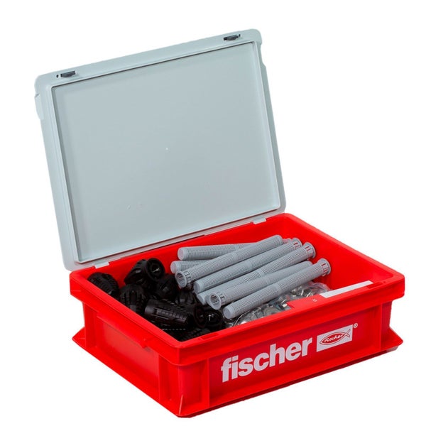 Fischer Logo Box mit Dübeln und Schrauben