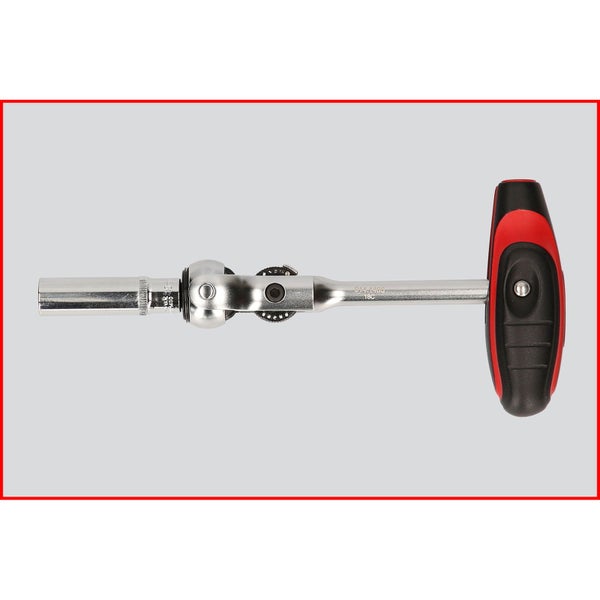 KS TOOLS 3/8 MODIFIX Mini-T-Griff-Schwenkkopf-Knarre 72 Zahn 0°+90° - 914.3815