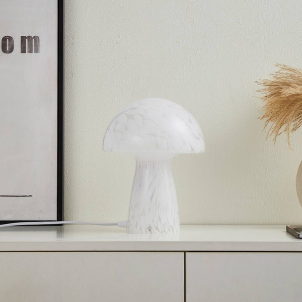 Pilzförmige Tischleuchte aus Glas