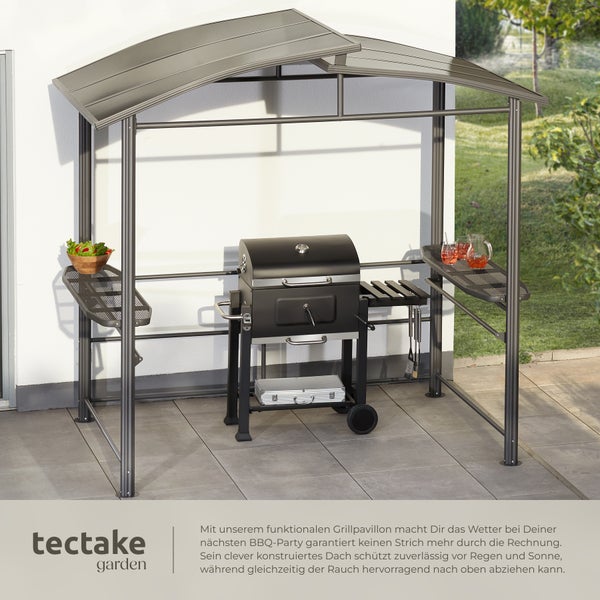 Grillpavillon tectake Asado gute Luftzirkulation 240 x 150 x 234 cm