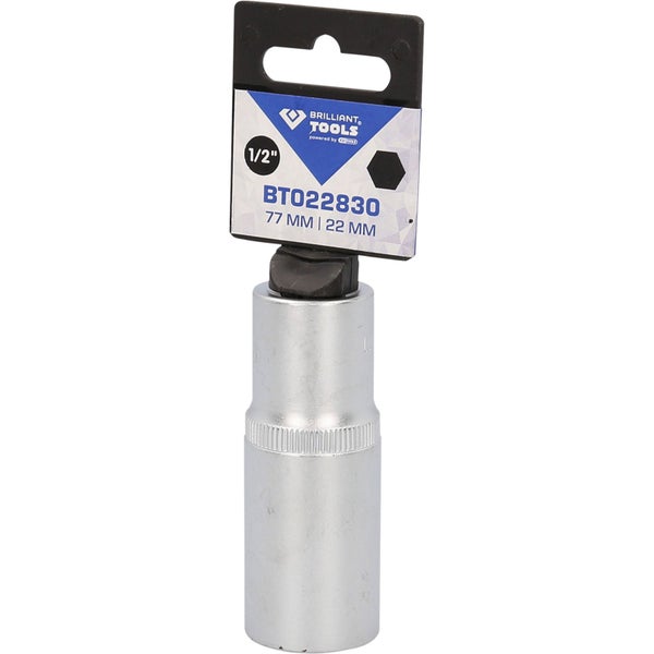 BRILLIANT TOOLS 1/2 Sechskant-Stecknuss lange Ausführung 22 mm - BT022830