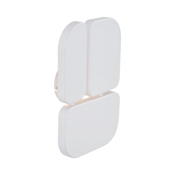 Weiße Wandleuchte mit drei abgerundeten Rechtecken