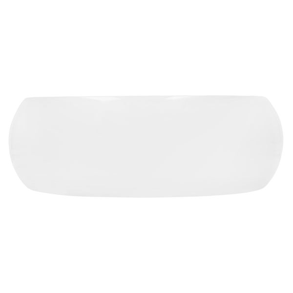 ECD Germany Waschbecken Waschtisch Ø 400 x 150 mm Rund, aus Keramik, Weiß,Aufsatzbecken Aufsatzwaschbecken Handwaschbecken Aufsatzwaschtisch Spülbecken Becken Wasserfall Waschschale Waschschüssel