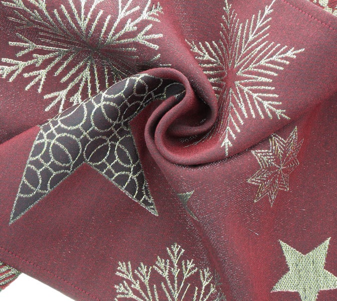 FRANK FLECHTWAREN | Tischläufer Sparkling Stars, POLYESTER, 40 x 140 cm