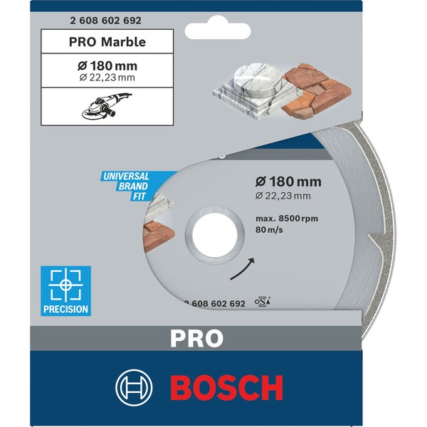 Bosch PRO Marble Diamanttrennscheibe 180 x 22,23 mm - 2608602692