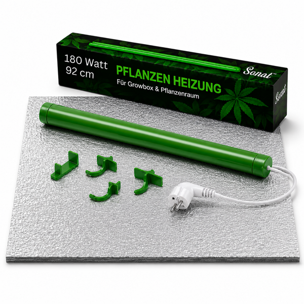 Sonat Pflanzenheizung mit 180 Watt und 92 Zentimeter Länge inklusive Montagematerial und Reflektorplatte für Growboxen