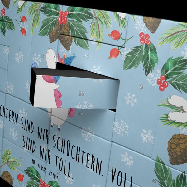 Mr. & Mrs. Panda Befüllbarer Adventskalender Einhorn Party - Blau Pastell