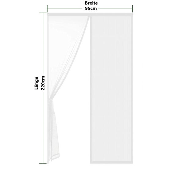 RESCH Magnetischer Insektenschutz Vorhang für Türen 95 x 220cm, Fliegengitter