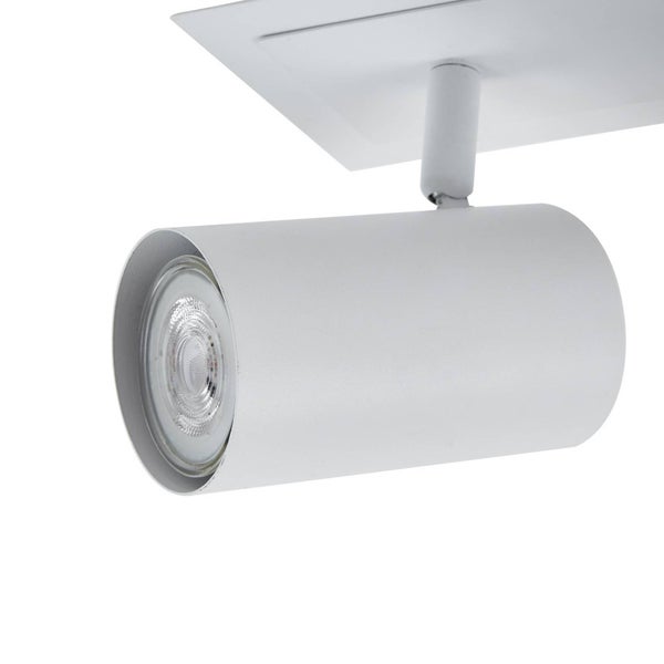 Lindby Strahler Joffrey (Modern) in Weiß aus Metall (4 flammig, GU10) - Deckenlampe Deckenleuchte Lampe Spot Wohnzimmerleuchte