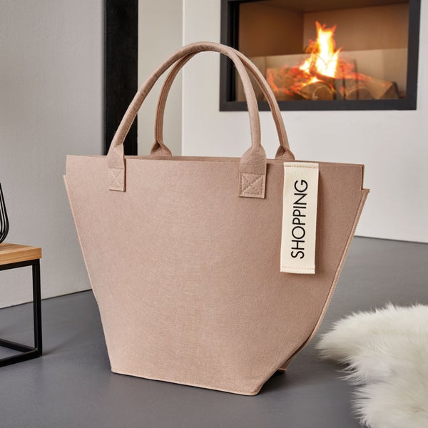 FRANK FLECHTWAREN | Filztasche Shopping, POLYESTER, TEXTIL, 56 x 15 x 35 cm