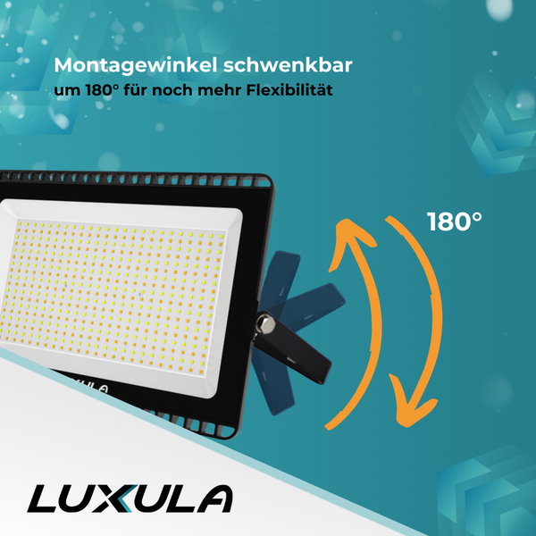 LUXULA 2er-Set LED-Strahler CCT LED Fluter Flutlichtstrahler Kaltweiß bis Warmweiß Außenstrahler 200W 20000lm IP65