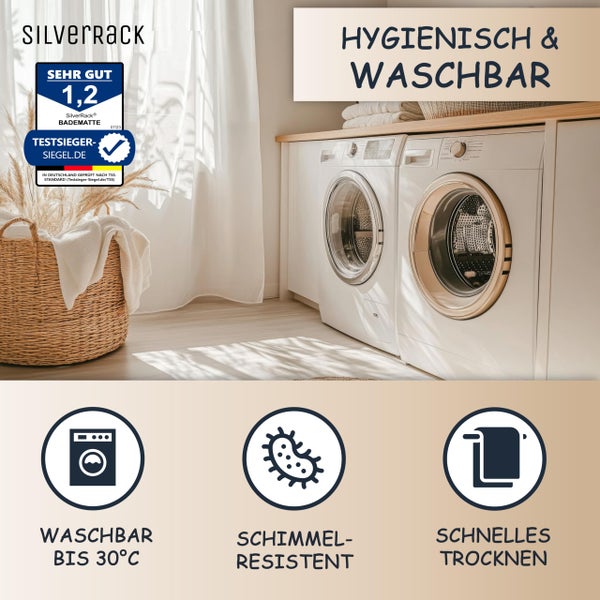 SilverRack Badewannenmatte Kinder rutschfest [100x40cm] - Antirutschmatte Badewanne BPA frei - Badematte Kinder - für Baby & Kinder - Antirutsch Matte - Bath Mat - Rochen Unterwasserwelt Blau