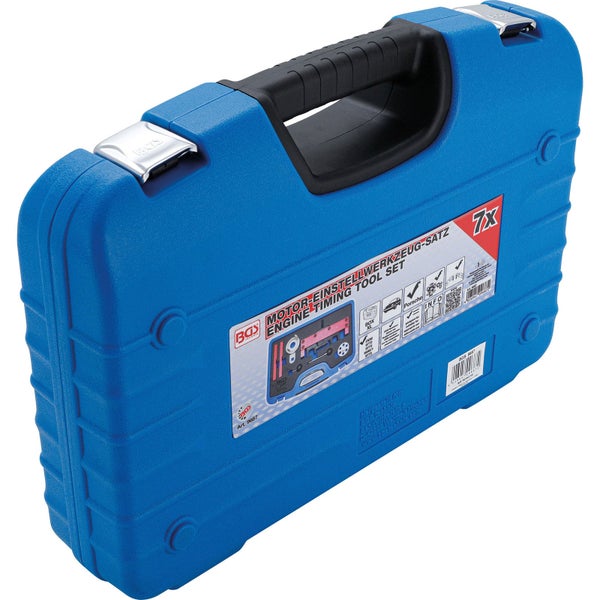 BGS Motor Einstellwerkzeug Satz im blauen Werkzeugkoffer