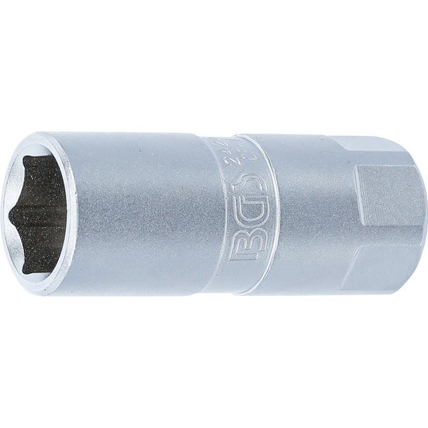 Blaue Motorbrücke mit einer Tragkraft von maximal 300 Kilogramm, verstellbaren Stützen und einer Kette.