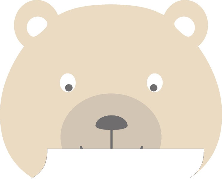 Illustration eines Bärenkopfes mit leerem Banner