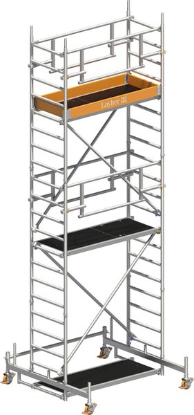 Layher Fahrgerüst mit mehreren Ebenen