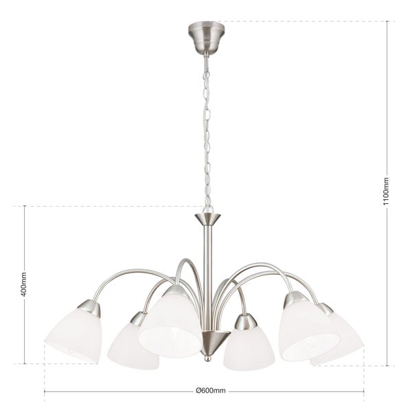 Hängeleuchte Susan 60 cm Satin 6 x E14