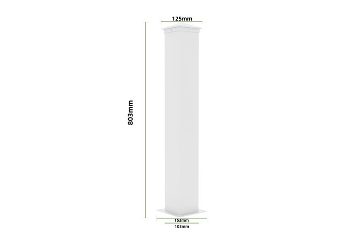 Set mit 3 Zäunen aus weißem Aluminium VOGEL 190H90