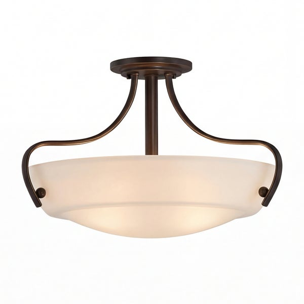 Deckenleuchte mit Lampenschirm aus Glas