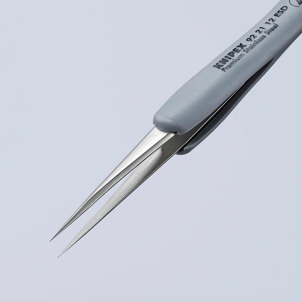 Knipex Gummi-Pinzette ESD Edelstahl 112 mm - 922112ESD