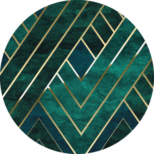 Kreisförmiges Design mit geometrischen Formen und Linien