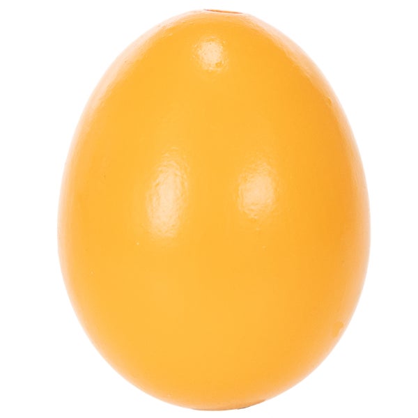 Orangefarbenes Dekoei mit glatter Oberfläche.