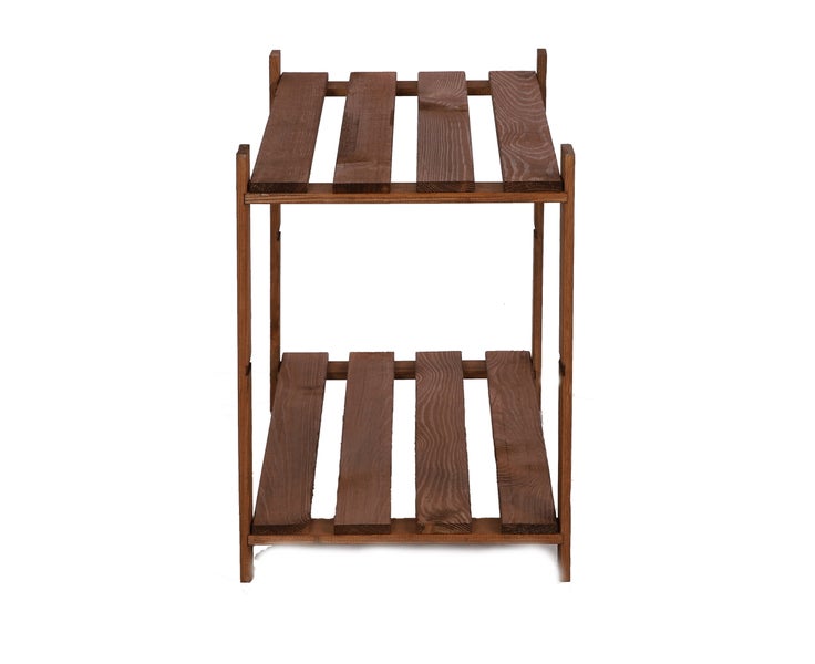 PROREGAL Holzregal Pinepeak HxBxT 50 x 80 x 38 cm 2 Fachboden 1,2 cm Dickes Kiefernholz Braun