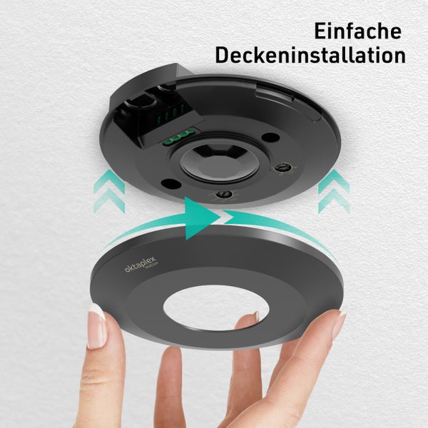Einfache Deckeninstallation eines Bewegungsmelders