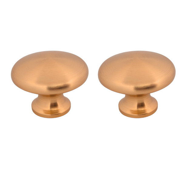 Zwei Möbelknöpfe aus Metall