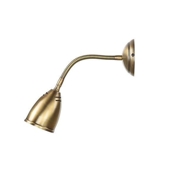 Wandleuchte mit flexiblem Arm zur individuellen Ausrichtung des Lichts.