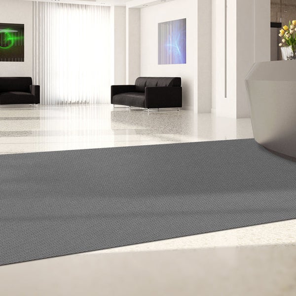 Grauer Teppich im modernen Empfangsbereich