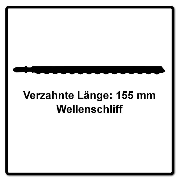 Festool S 155/W/6 Building Materials Insulation Stichsägeblatt 155 mm 6 Stk. ( 2x 204345 ) für weiche Dämmstoffe, HCS Stahl